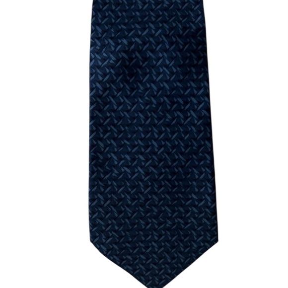 Christian Dior Navy Blue Patterned Tie - Picture 1 of 3